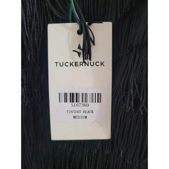 NEW Tuckernuck Black Fringe Bristol Dress Size Medium Cocktail Jazz Holiday $198 - Picture 5 of 11